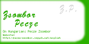 zsombor pecze business card